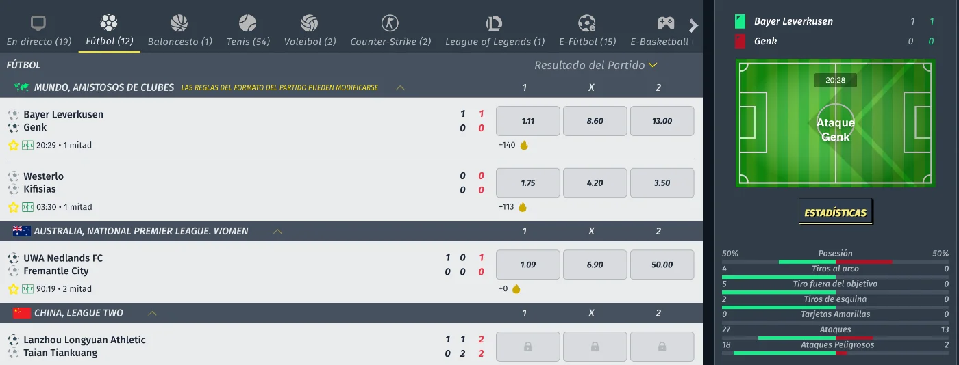 Apuestas deportivas online en AllySpin Sportsbook