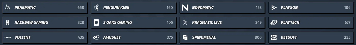 Proveedores de software de juegos en AllySpin Casino
